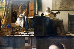 Top Met Paintings Before 1860 11 Johannes Vermeer Allegory of the Catholic Faith, Woman with a Lute, A Maid Asleep, Study of a Young Woman.jpg